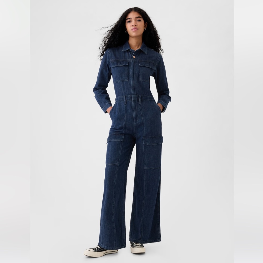 NWT ✨GAP Dark Blue Denim Jumpsuit✨